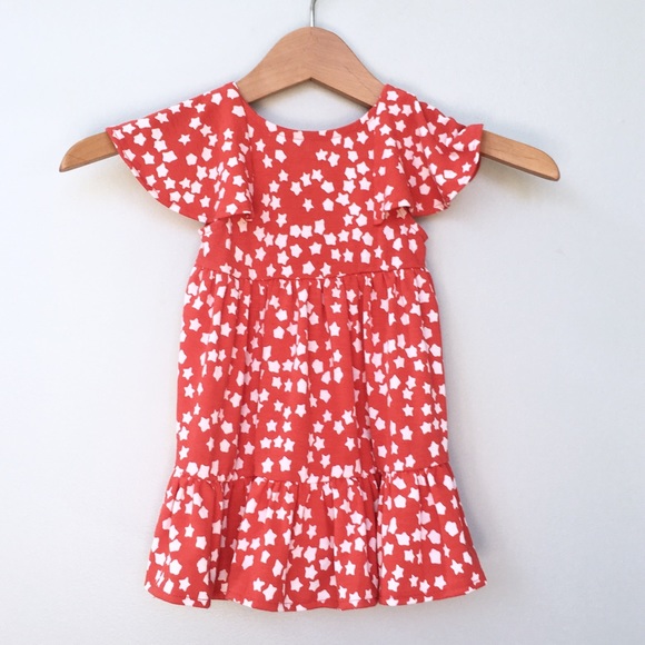 Like New! Cat & Jack Red Star Pattern Dress - Picture 1 of 8